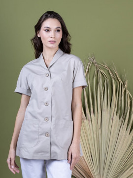 Блузка медицинская женская 8-1181 (св.бежевый Pure Cashmere, сатори ультра)