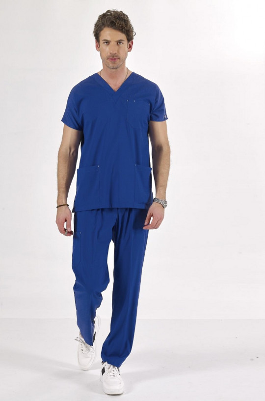 Костюм медицинский мужской CORE-FLEX LYCRA (королевский синий, стрейч)
