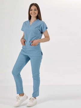 Костюм медицинский женский CORE-FLEX LYCRA (голубой alice mavi, стрейч)