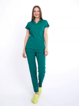 Костюм медицинский женский CORE-FLEX LYCRA (зеленый, стрейч)